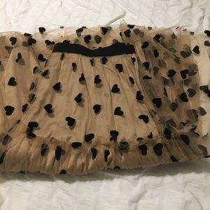 Skirt Heart Mesh Overlay